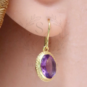 Blue Nile Oval Amethyst Earrings